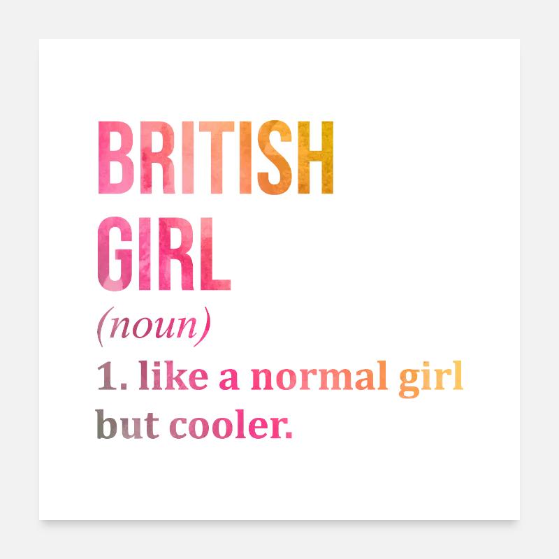 Großbriten Poster 60x60 cm