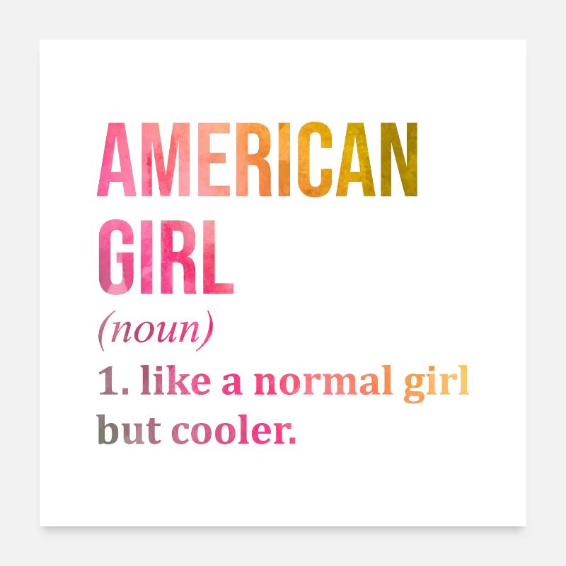 Amerika Poster 60x60 cm