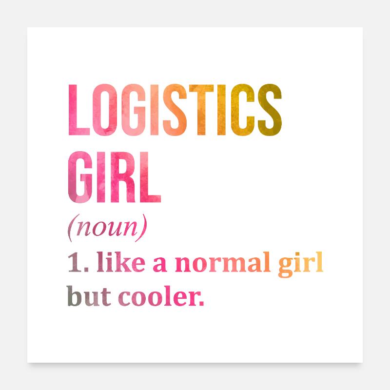 logistique - Poster 60 x 60 cm - blanc