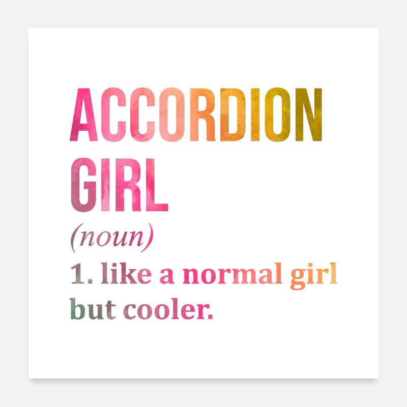 Akkordeon Poster 60x60 cm