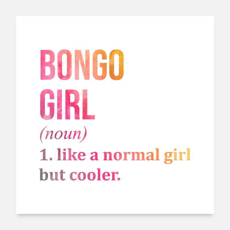 Bongo Poster 24" x 24" (60x60 cm)