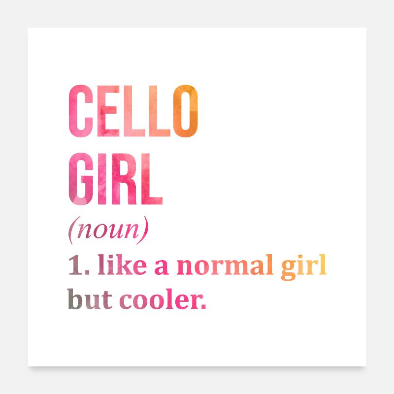 violoncelle Poster 60 x 60 cm