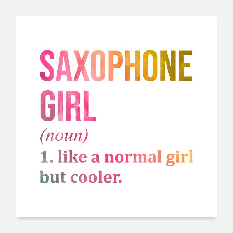 Saxophon Poster 60x60 cm