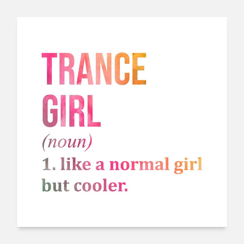 Trance - Poster 24" x 24" (60x60 cm) - white