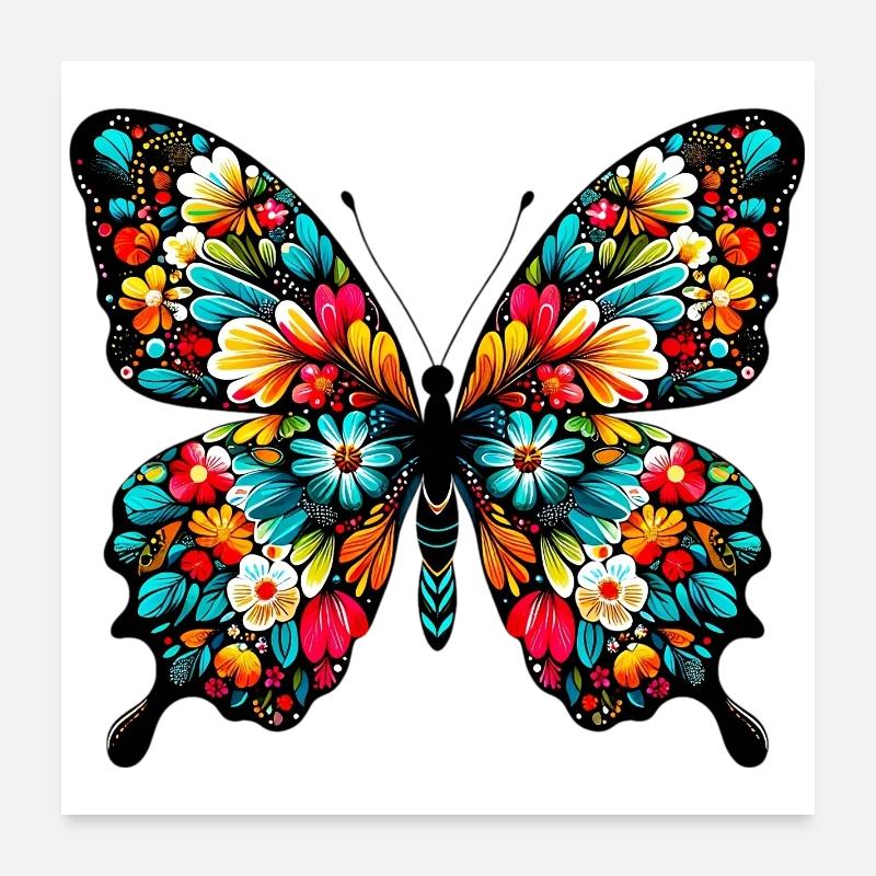 Schmetterling Poster 60x60 cm