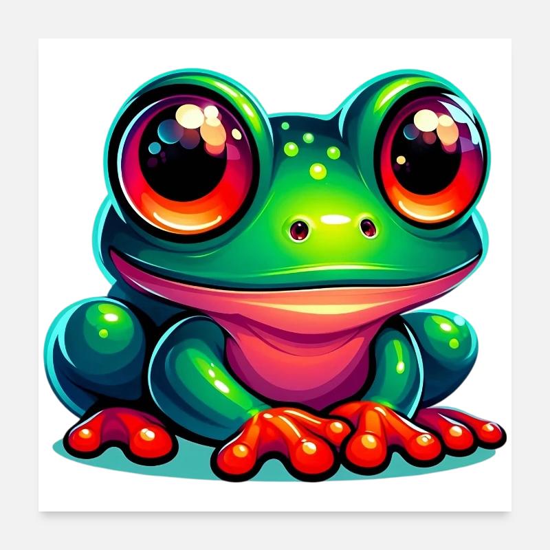 Grenouille Poster 60 x 60 cm