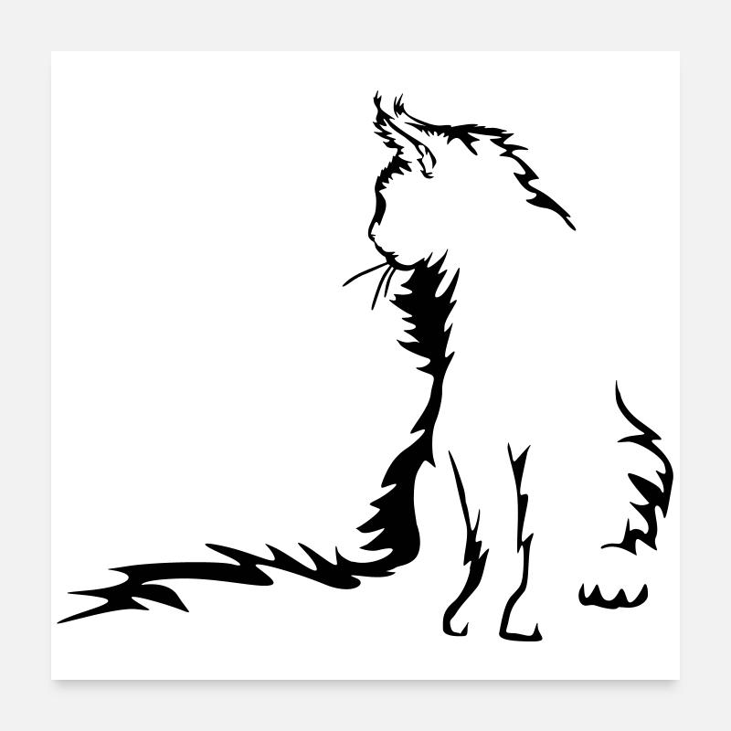 Maine Coon Cat Poster 24" x 24" (60x60 cm)