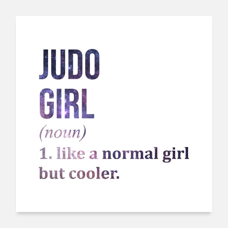 Judo - Poster 60x60 cm - Weiß