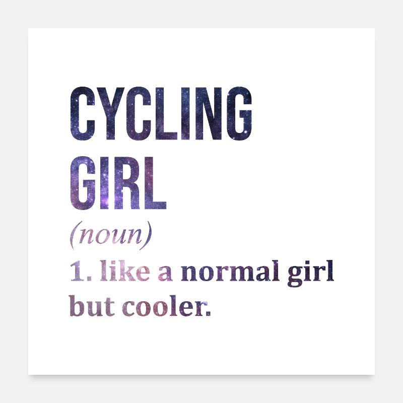 Cycling - Poster 24" x 24" (60x60 cm) - white