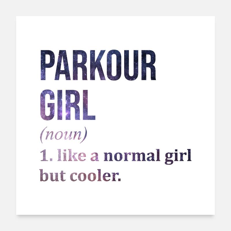 Parkour - Poster 60 x 60 cm - blanc