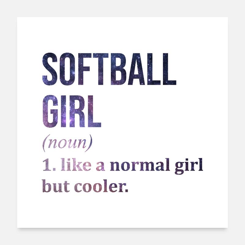 softball Poster 60 x 60 cm