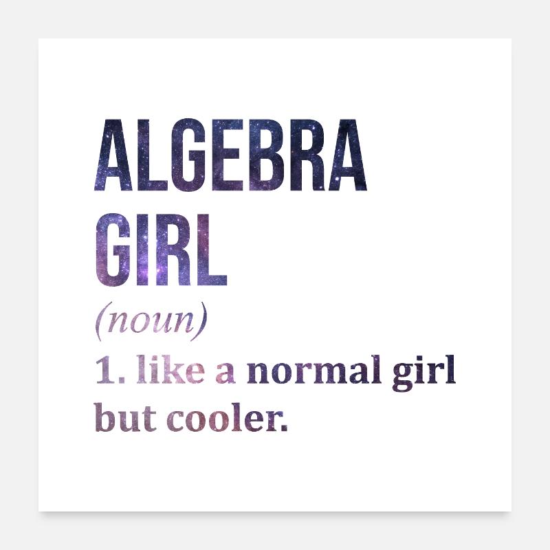 algèbre Poster 60 x 60 cm
