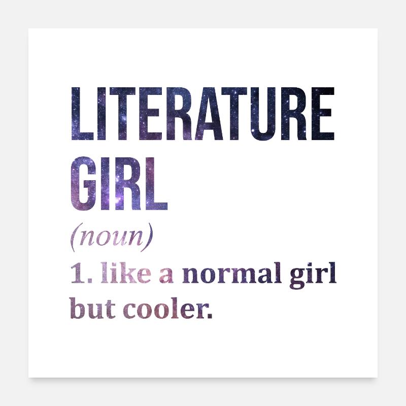 littérature - Poster 60 x 60 cm - blanc