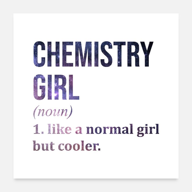chimie - Poster 60 x 60 cm - blanc