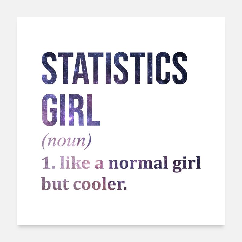Statistik Poster 60x60 cm