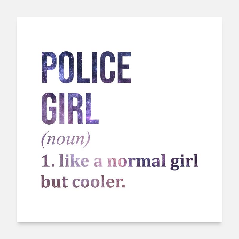 Polizei Poster 60x60 cm