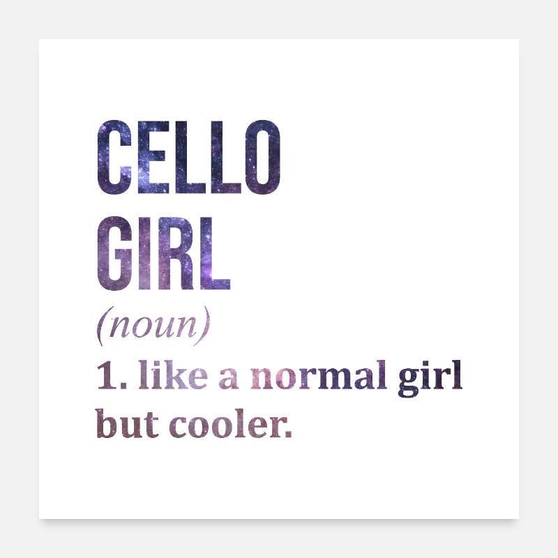Cello Poster 60x60 cm