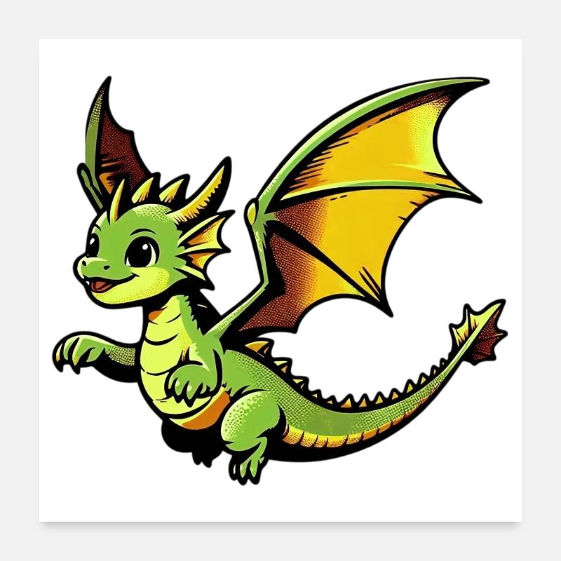 Dragon Poster 60 x 60 cm
