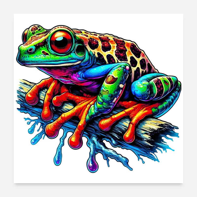 Grenouille Poster 60 x 60 cm