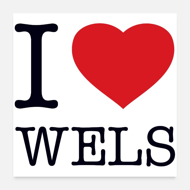 J'aime Wels Poster 60 x 60 cm
