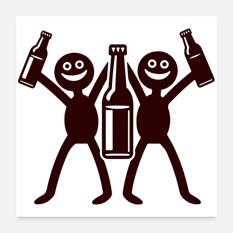 équipage de boisson Poster 60 x 60 cm