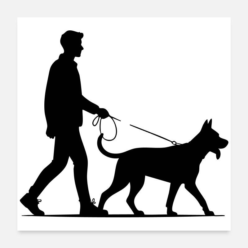 Chien Poster 60 x 60 cm