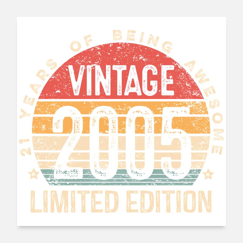 Édition limitée Vintage 2005 Sunset Poster 60 x 60 cm
