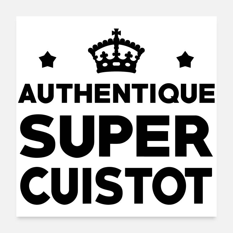 Super Chef - Kitchen - Cook - Poster 24" x 24" (60x60 cm) - white