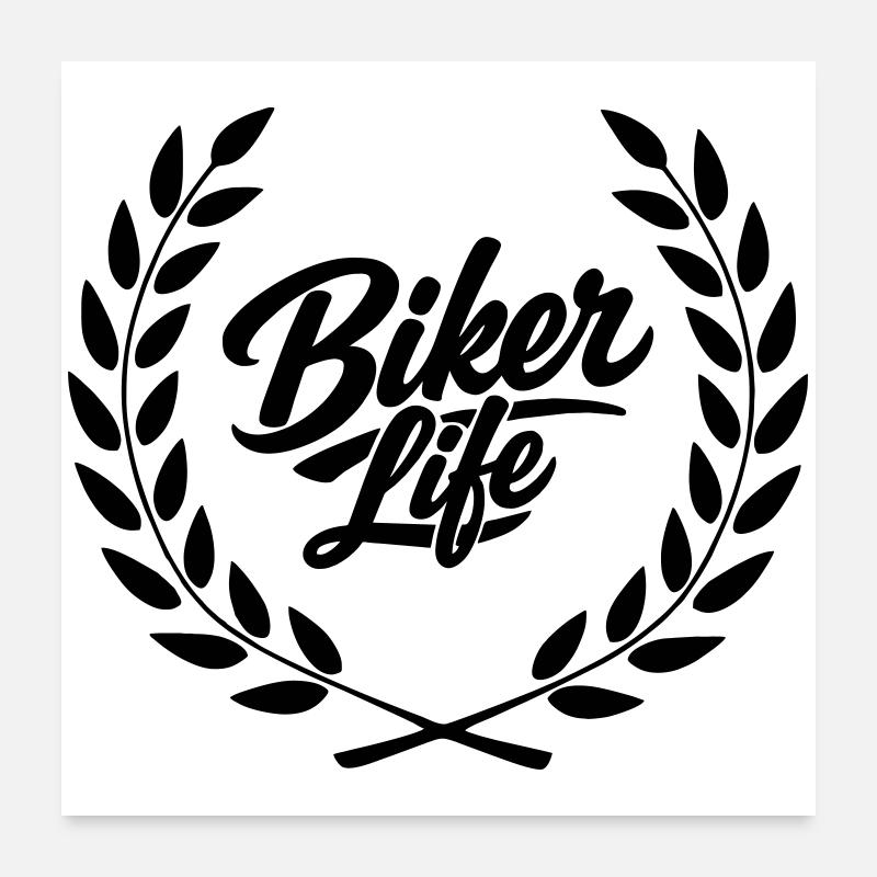 La vie des motards Poster 60 x 60 cm
