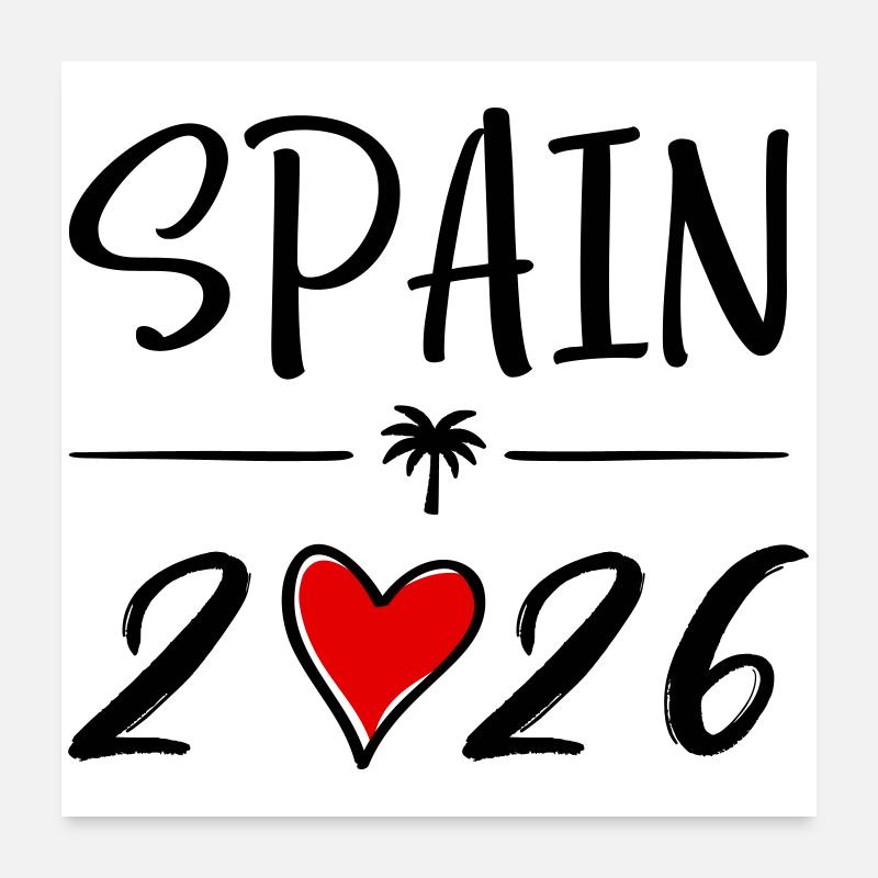 Espagne 2026 Poster 60 x 60 cm