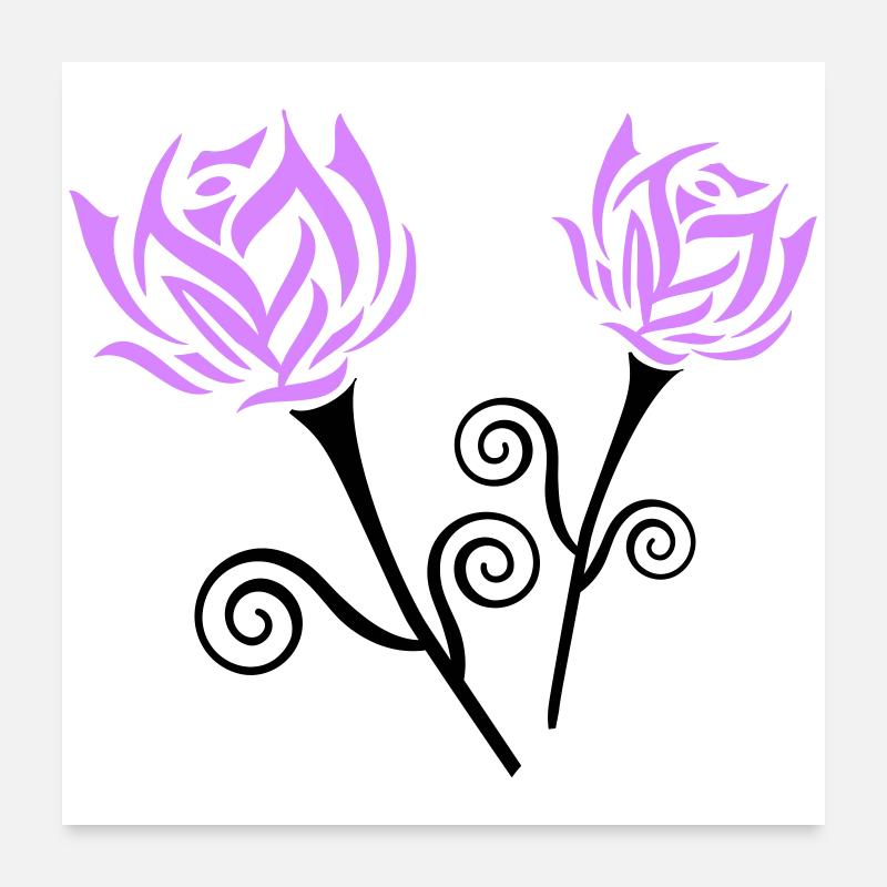 Roses Poster 60 x 60 cm