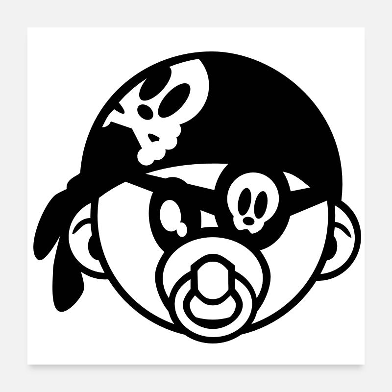 baby pirate Poster 24" x 24" (60x60 cm)
