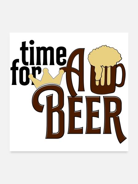 Bière - Poster 60 x 60 cm - blanc - Devant
