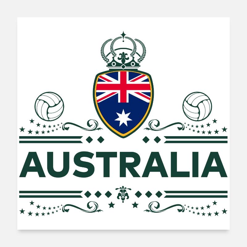 Australia - WONDERFUL AUSTRALIA - Poster 24" x 24" (60x60 cm) - white