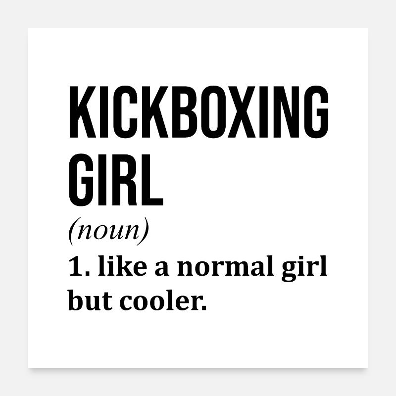 Kickboxen Poster 60x60 cm