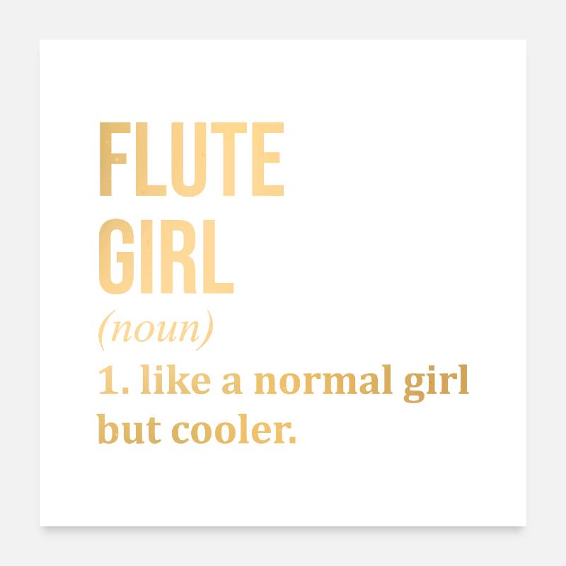 Flöte Poster 60x60 cm