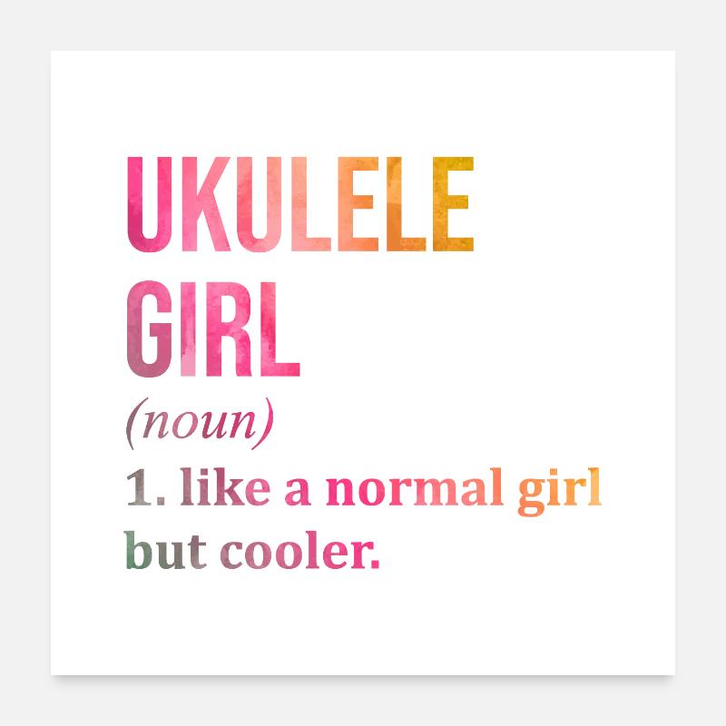 Ukulele - Poster 24" x 24" (60x60 cm) - white