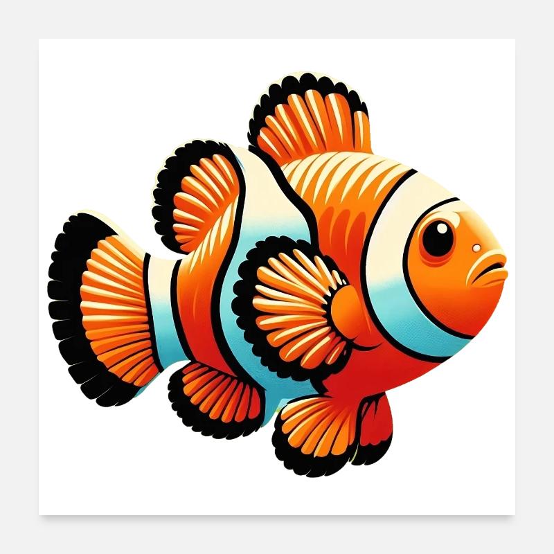 Clownfische Poster 60x60 cm