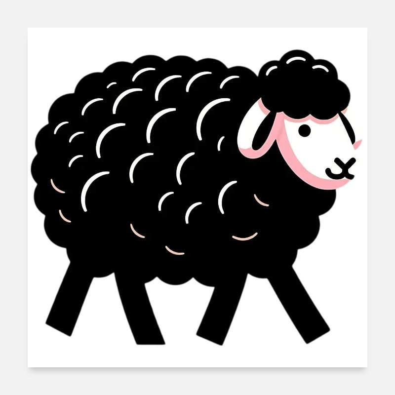 Mouton noir Poster 60 x 60 cm