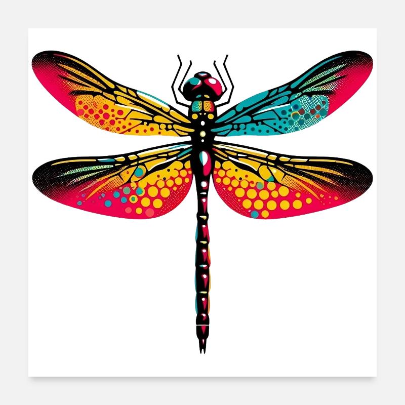 Libelle Poster 60x60 cm
