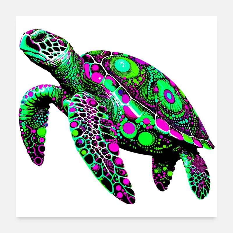 Tortue Poster 60 x 60 cm