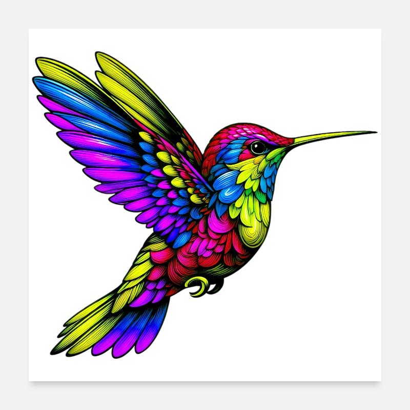Colibri Poster 60 x 60 cm