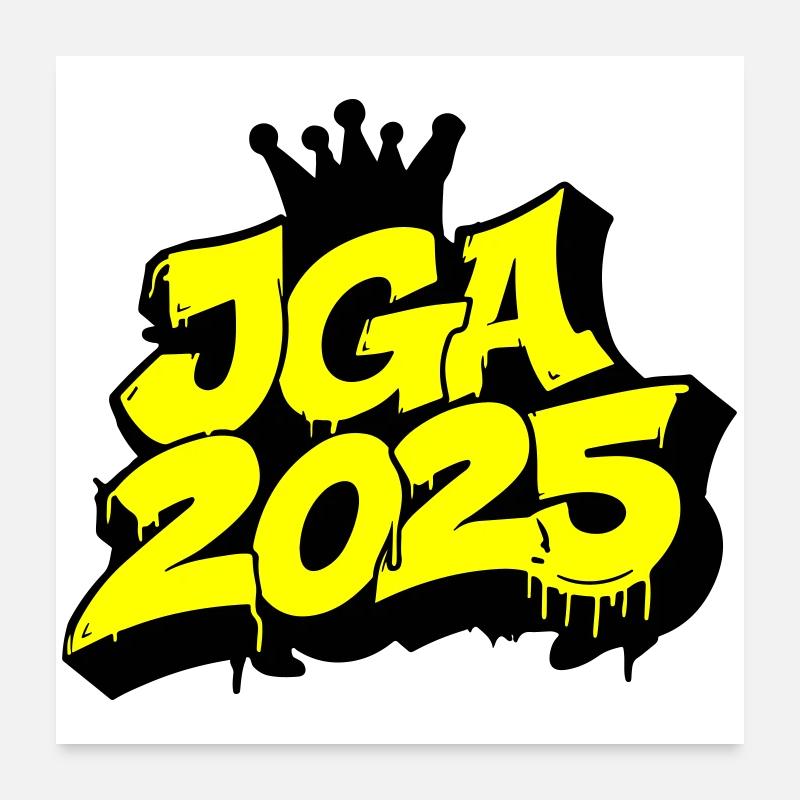 Enterrement de vie de garçon 2025 Enterrement de vie de garçon Poster 60 x 60 cm