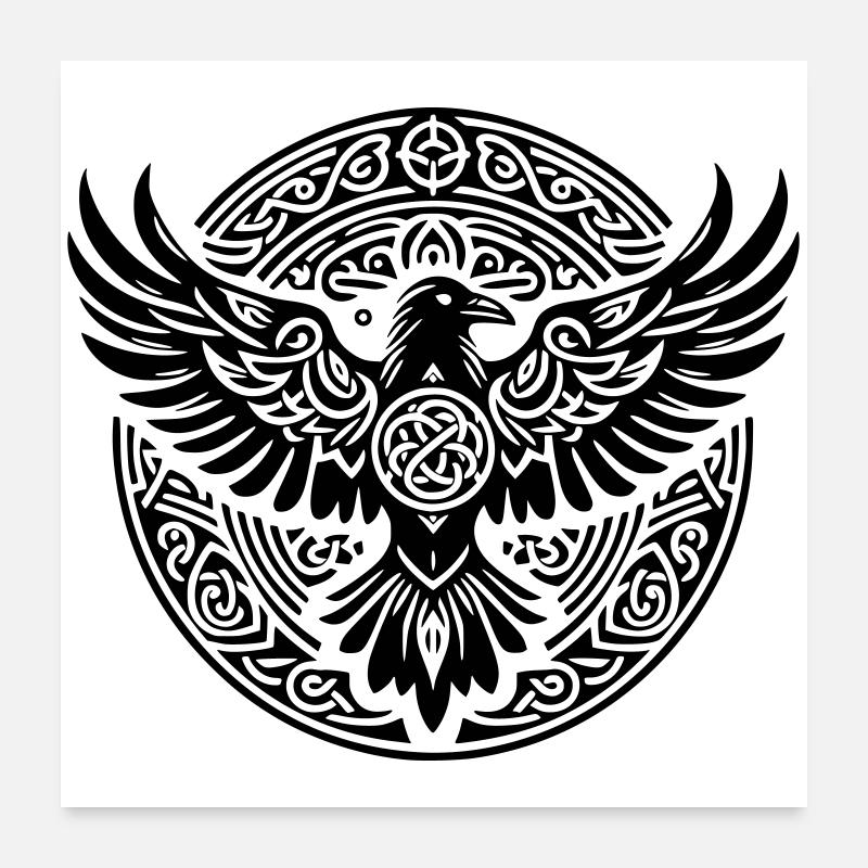 Raven Triskel - Black Silence Poster 24" x 24" (60x60 cm)