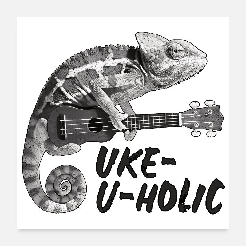 Caméléon Uke-u-holic Poster 60 x 60 cm