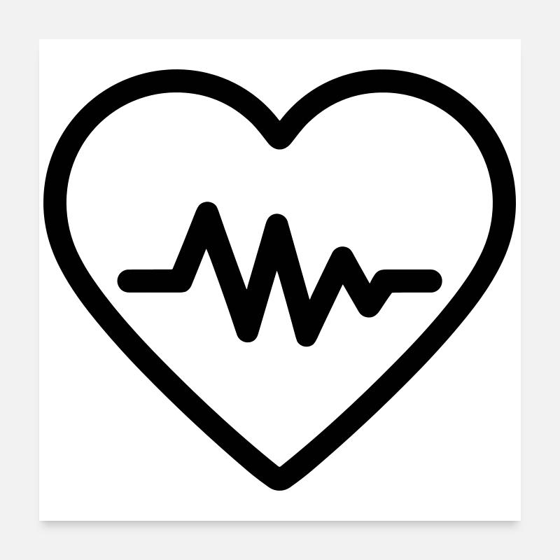 heartbeat Poster 24" x 24" (60x60 cm)