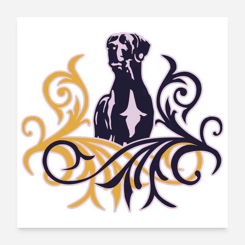 Duitse doggen Poster 60 x 60 cm