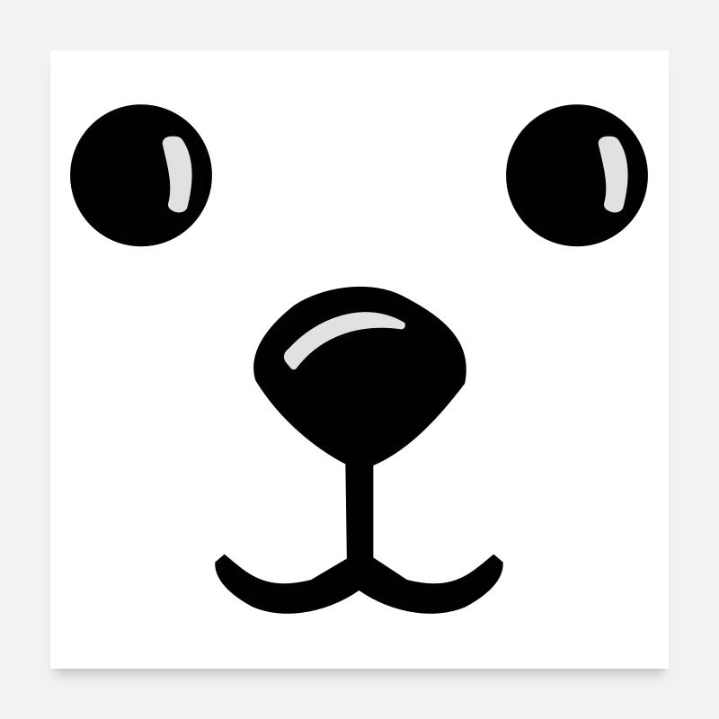 teddy face gesich smile teddybär Poster 60x60 cm