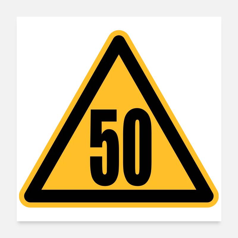 Achtung 50 Poster 60x60 cm