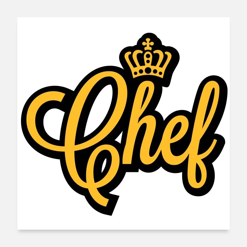 Chef Krone Poster 60x60 cm